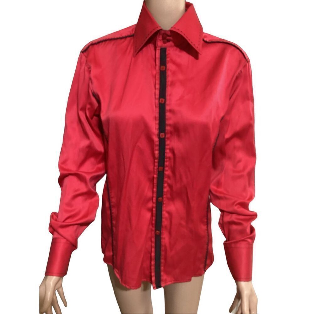 Lanzo Couture Dress Shirt 70’s Vibe Cowboy S